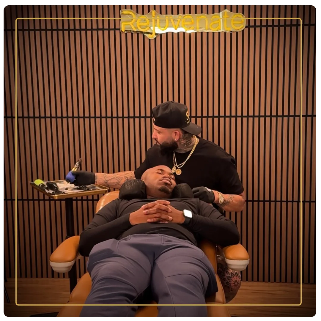 Huber Najera in the Rejuvenate studio